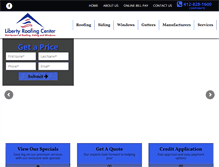 Tablet Screenshot of libertyroofingcenter.com